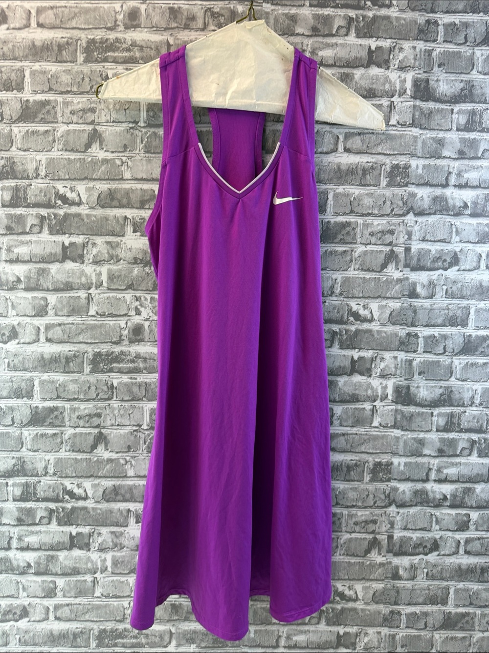 Nike Court Purple Tank Tennis Dress with White Swoosh